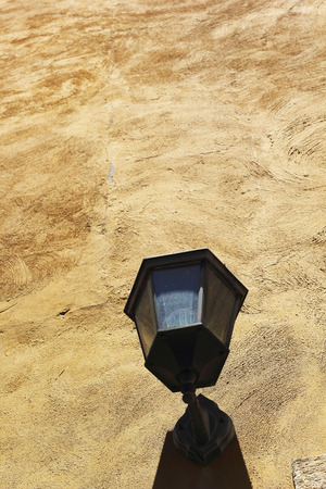 Vintage lamp on a  wallの写真素材