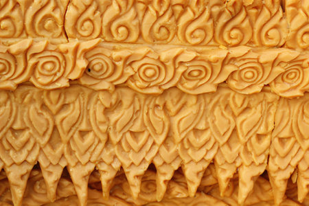 Large wax candles used at the festival.の写真素材