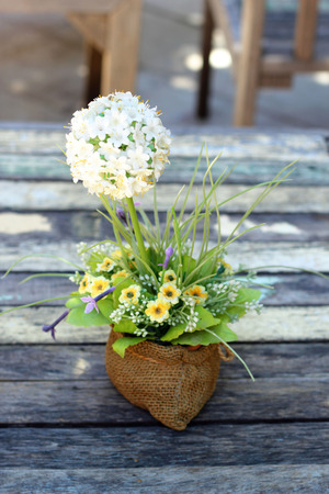 Beautiful variety of artificial flowersの写真素材