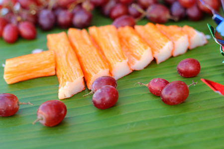 Christmas tree design of foodの写真素材