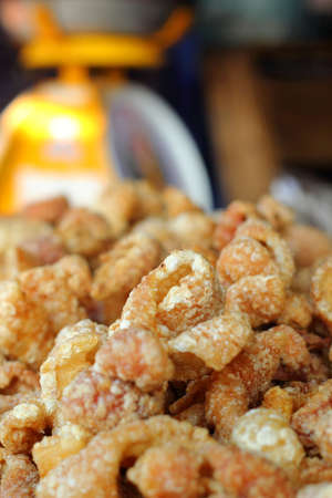Fried Pork Skin - pork snackの写真素材