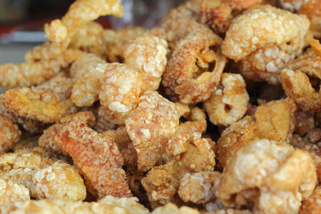 Fried Pork Skin - pork snackの写真素材