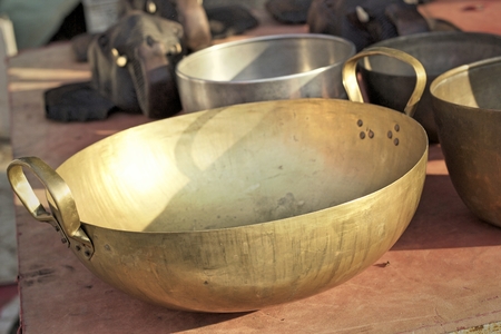bowl vintage copper for soldの写真素材