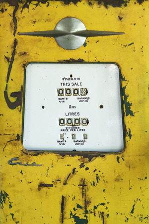 Gasoline pump old retro vintageの写真素材