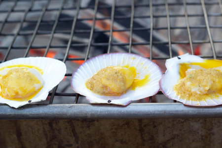 Scallops on the grill