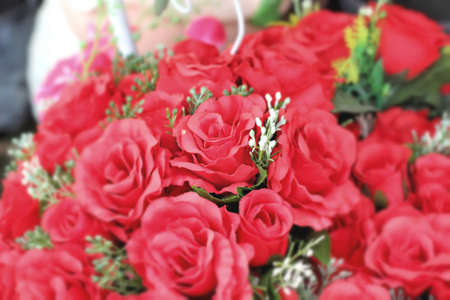 beautiful of rose artificial flowersの写真素材