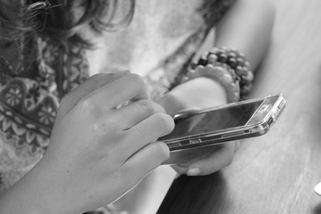 woman using smart phoneの写真素材