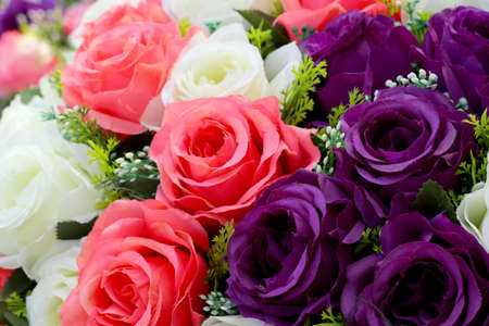 beautiful of rose artificial flowersの写真素材
