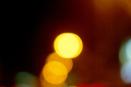 Blurred of car in city at night