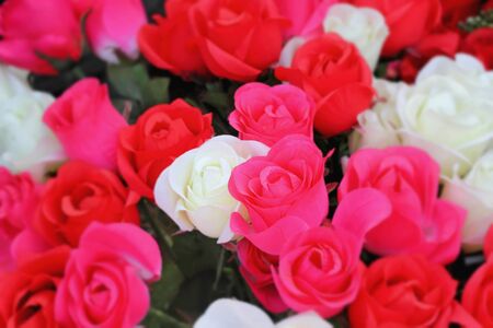beautiful of rose artificial flowersの写真素材