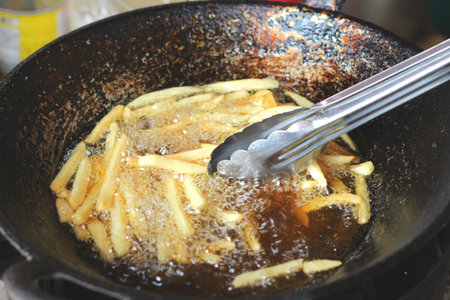 French fries in the pan