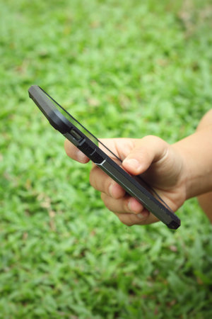 Woman using smart phone