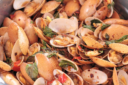 Fried shell in curry sauce - Surf clamの写真素材