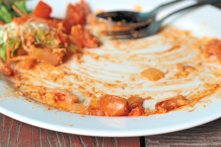 Shrimp spaghetti with sauc on dish