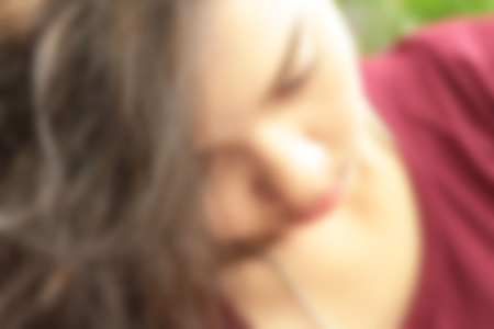 blurred women in the parkの写真素材