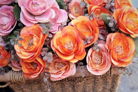 Beautiful rose of artificial flowersの写真素材