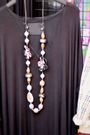 colorful of necklace and beadsの写真素材