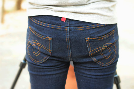 Woman waist with jeans