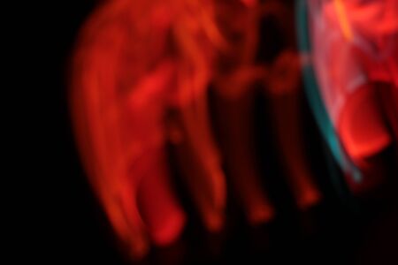 light background of car in city at nightの写真素材