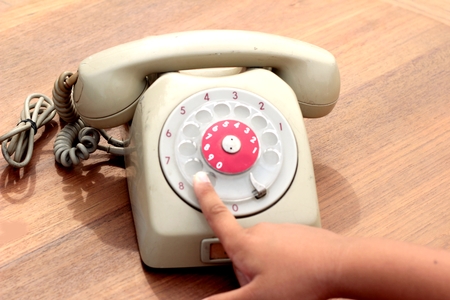 old phone of vintage styleの写真素材