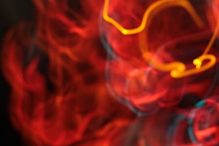 light background of car in city at nightの写真素材