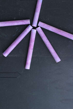 Colorful chalk placed of beautifulの写真素材