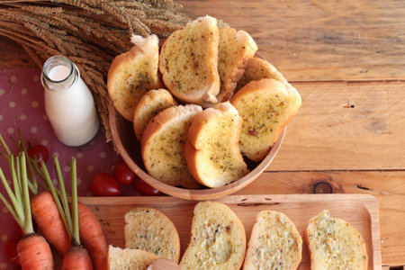 Garlic bread of herb delicious with making bread