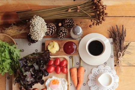 Grilled sausages wrapped in bacon fat of deliciousの写真素材