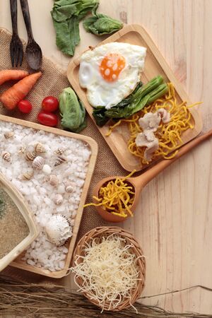 Fried noodle of pork and gravy - chinese foodの写真素材