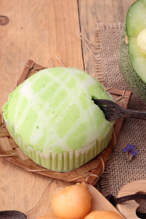 Cantaloupe melon fruit juicy and Melon cake