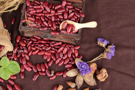 Dried red beans for cooking