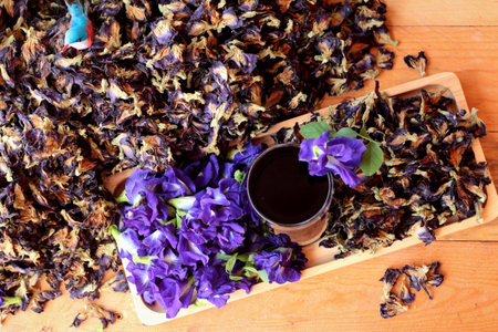 Anchan flowers water and fresh anchan flowers purpleの写真素材