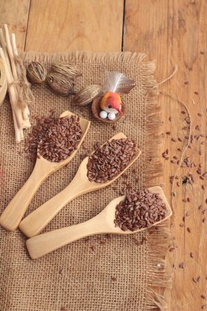 Flax seedsの写真素材
