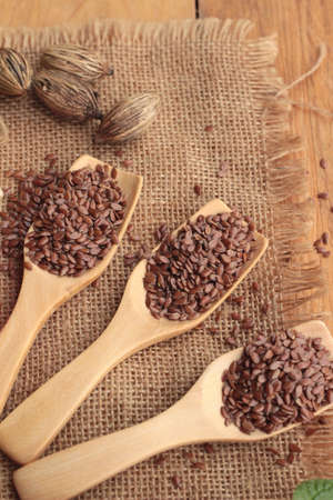 Flax seedsの写真素材