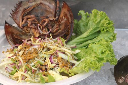 Spicy Horseshoe Crab Egg Saladの写真素材
