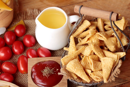 Corn snack and chips corn raw delicious