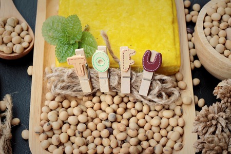 Tofu and soybeans is deliciousの写真素材