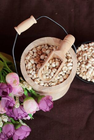 Dried millet seeds for cookingの写真素材