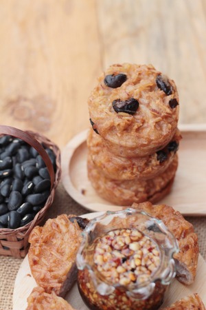 Taro dessert with sweet sauce at beansの写真素材