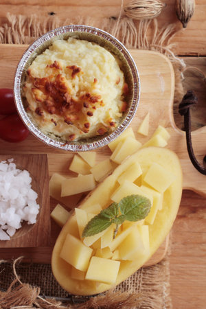 Mashed potatoes and fresh potatoes is delicious