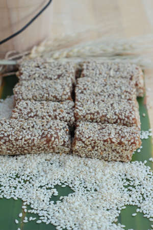 Desserts sesame and sesame seeds is deliciousの写真素材