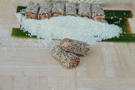 Desserts sesame and sesame seeds is deliciousの写真素材