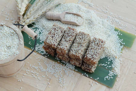 Desserts sesame and sesame seeds is deliciousの写真素材