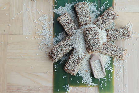 Desserts sesame and sesame seeds is deliciousの写真素材