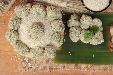 Desserts sesame and sesame seeds is deliciousの写真素材