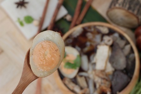 Noodle roll soup with pork ,chinese foodの写真素材