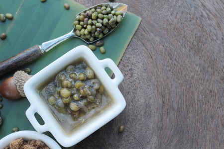 Boiled green bean in syrup is deliciousの写真素材