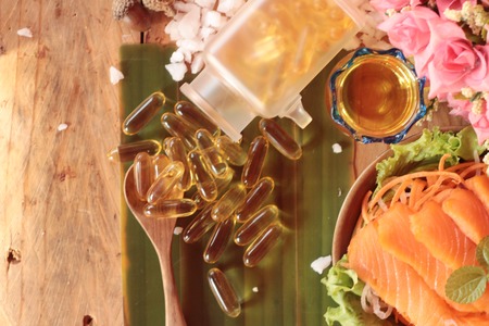 Fish oil capsule for good health careの写真素材