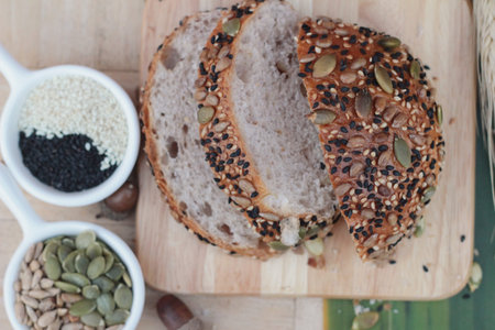 Whole wheat bread with mix seed grain cereals