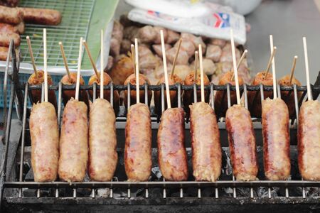 Grilled sausage Asia is deliciousの写真素材